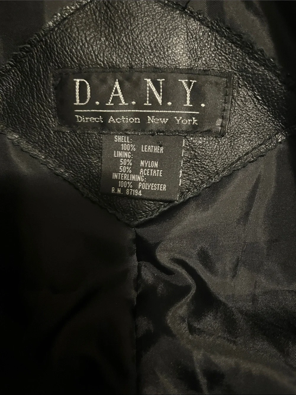Men’s/ Women’s  Black Leather Jacket